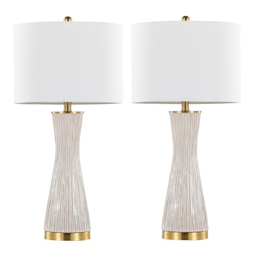 Gemma 28" Brush Ceramic Table Lamp - Set Of 2